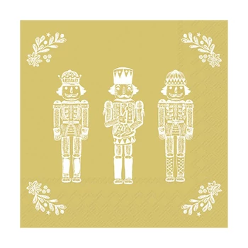 IHR BRIGHT NUTCRACKERS GOLD papírszalvéta csomag 33x33cm